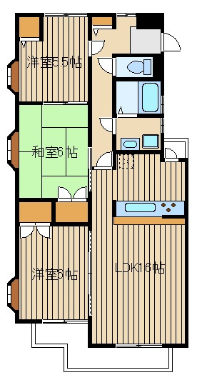 【間取り】 | スカイ・ブリッジB