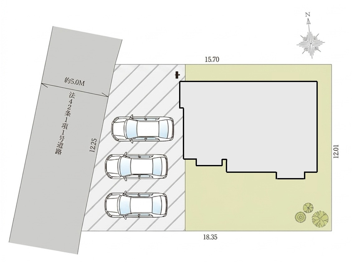 [新築住宅] 坂戸市清水町 全1棟の区画図