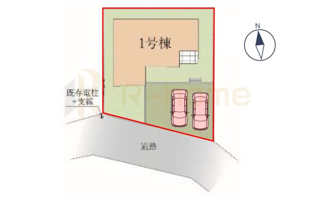 我孫子市高野山8期　新築戸建て　1号棟の区画図|大きなお買い物だからこそ、メリット・デメリットを伝えさせて頂きます。
R-homeにお任せください♪