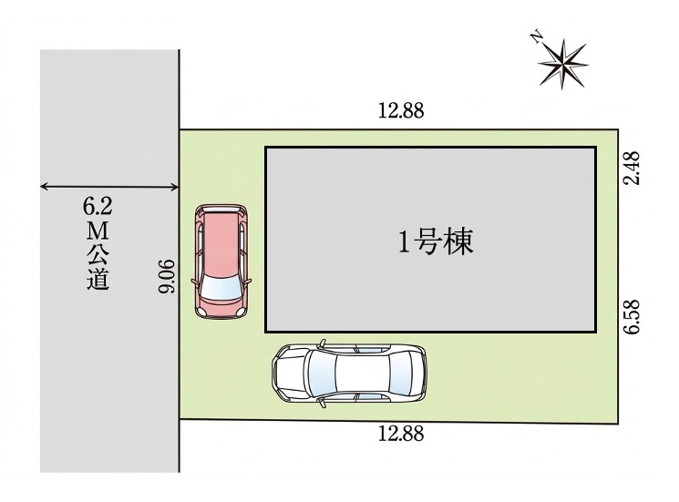 [新築住宅] 坂戸市千代田 7期 全1棟の区画図