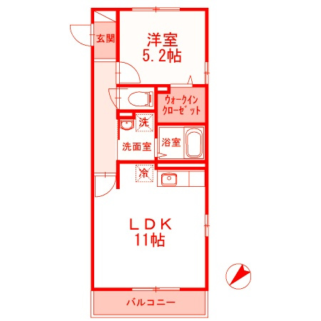 半夏生の間取り|人気の大手施工1LDK・41.53㎡♪
