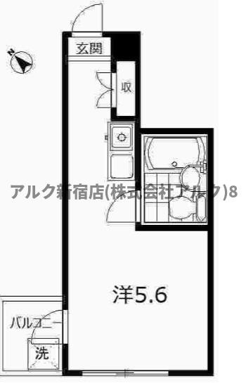 スカイコート新宿の間取り