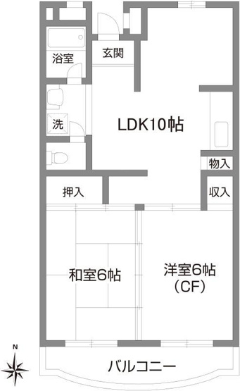 【間取り】 | ファルム烏山 | 間取り図