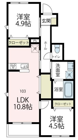 【間取り】 | アズーロ鵠沼
