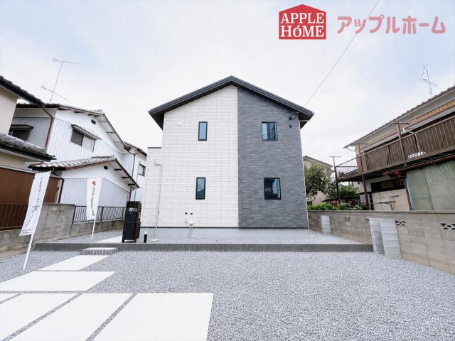 [新築住宅] 熊谷市玉井南2丁目の外観|◆外観写真◆スタイリッシュな外観が目を引くお洒落ハウス！ぜひ一度内覧へお越しください！物件の魅力沢山お伝えします！いつでもお気軽にお問合せOKです！TEL「0120-466263」