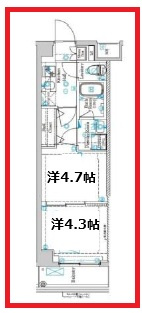 【間取り】 | ラフィスタ新小岩Ⅲ