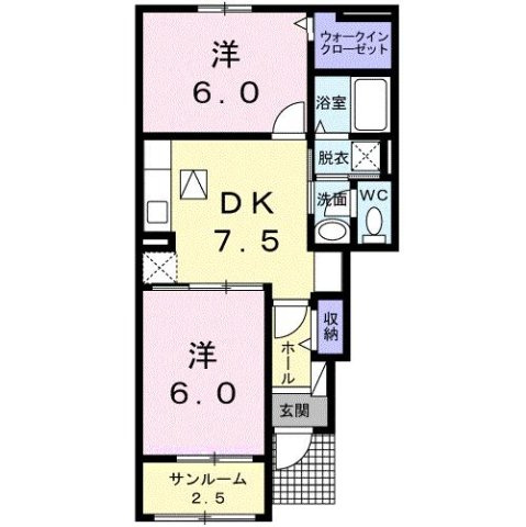 【間取り】 | ソレイユプロムナードⅡ