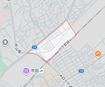 ベッロ 吹田の地図