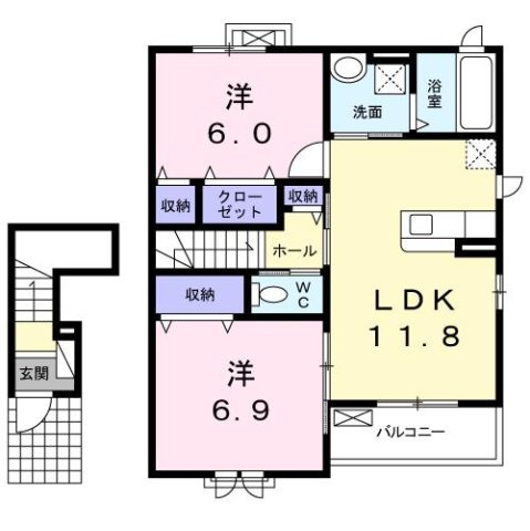 【間取り】 | プレッソ・フランⅠ
