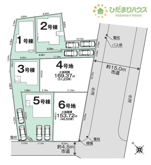 【土地図】 | 土浦市中央2丁目01期　売地　4号地 | 建築条件はありません！お好きなハウスメーカーで建築できます☆
（4号地）