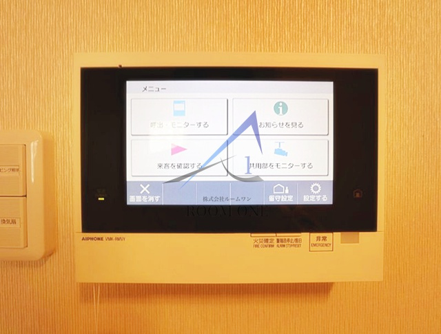 ムジーク北参道のセキュリティ|モニター付インターホンです。