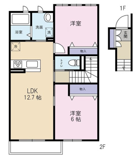 【間取り】 | パームコテージⅤ番館 | 間取りです。