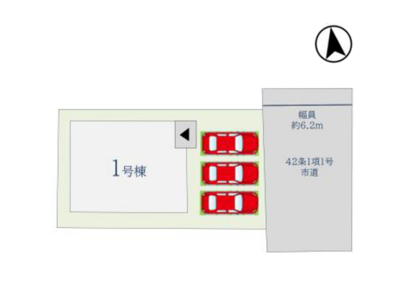 鳥栖市轟木町第5-1棟（1号棟）の区画図|配置図