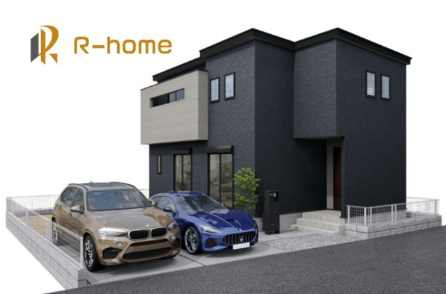 我孫子市中峠1期　新築戸建て　1号棟の外観パース|2026年8月完成予定！近隣の同仕様完成物件をご見学いただけます♪