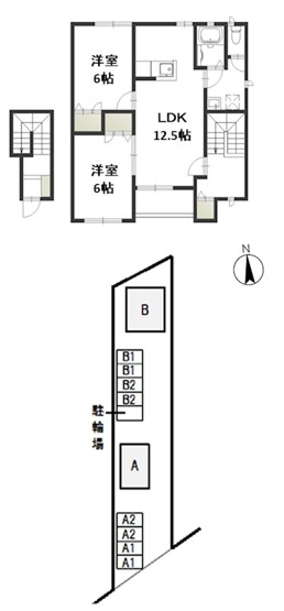 【間取り】 | レザンヴェルジェ　B