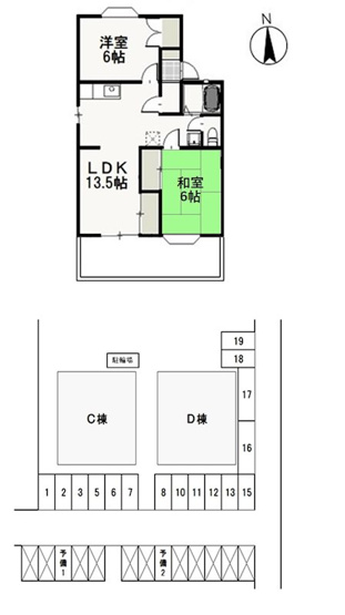 【間取り】 | ファミーユ・ビボ　D