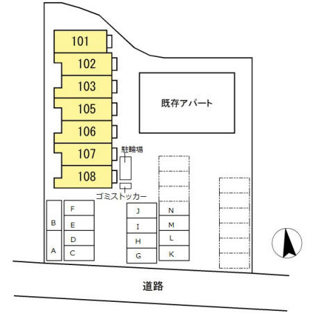 メゾン　ド　シャルムの区画図