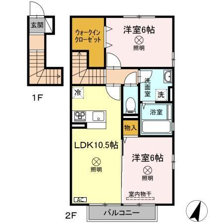 【間取り】 | レゾナンツ　B棟