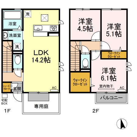 【間取り】 | クレセント中島Ⅱ