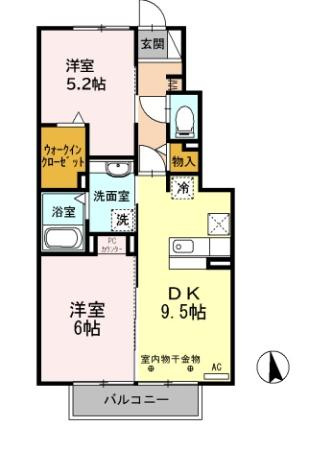 クリーンリバー小坂の間取り