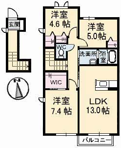 【間取り】 | シャーメゾン原尾島　Ⅲ棟