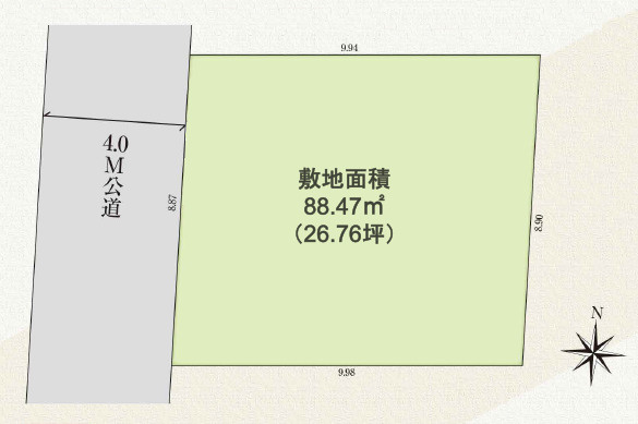 練馬区西大泉5丁目　ZEH水準仕様　充実収納の限定1棟の区画図