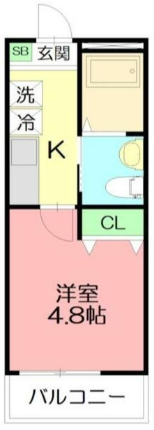 川崎市多摩区生田７丁目のアパートの間取り
