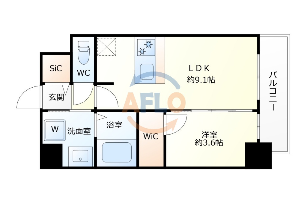 S-RESIDENCE阿波座chiaroの間取り|S-RESIDENCE阿波座chiaro　間取り