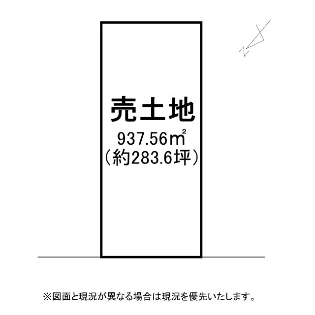 守山市三宅町　建築条件無し売土地の土地図