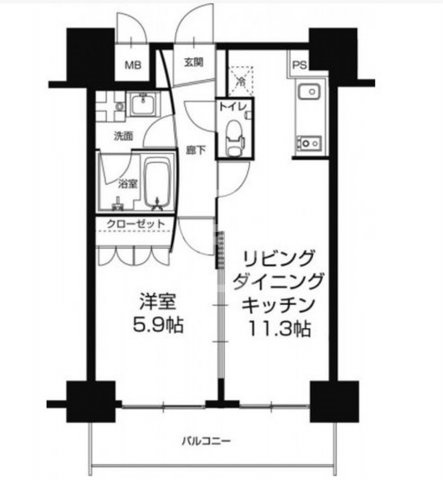URBAN FLATS中之島の間取り|La Douceur中之島（ラドゥセール中之島）　使い勝手の良い間取り