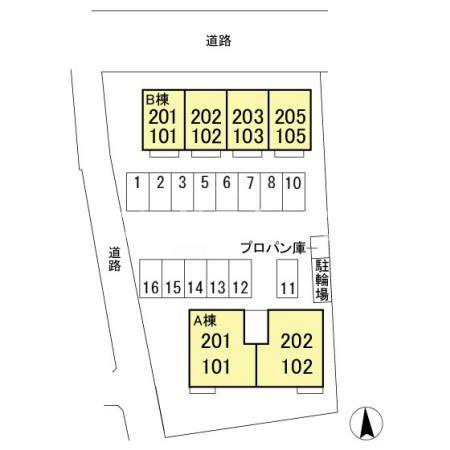 さざんか　Ａの区画図|高崎、前橋のお部屋探しはエンドスケープまで！お客様の理想お聞かせ下さい♪