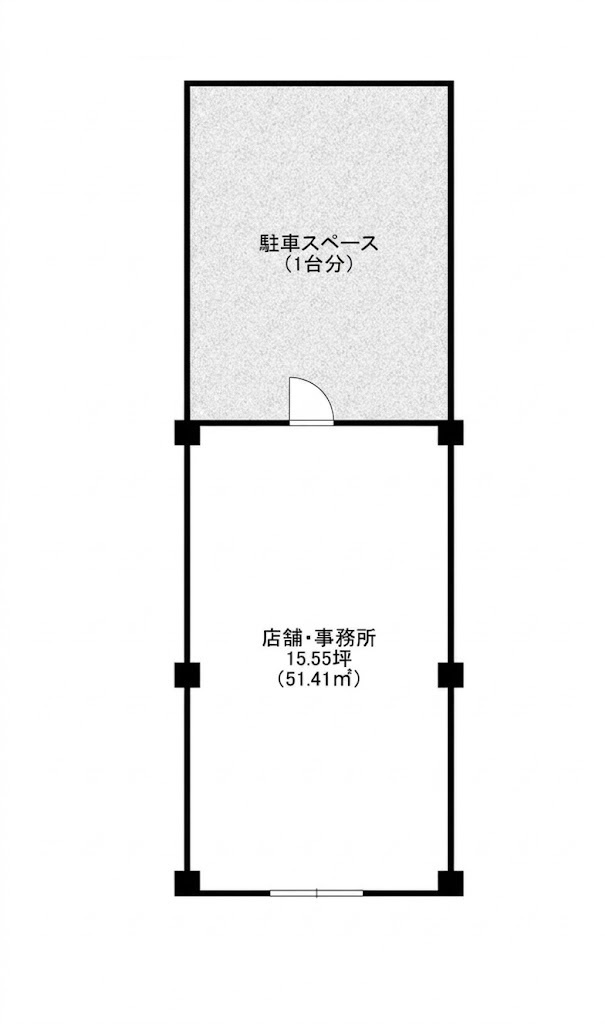 Ｎｏ３香里ニューハイツ　１Ｆ店舗の間取り