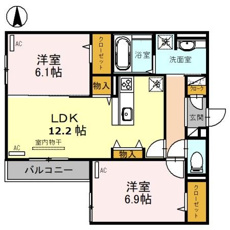 セジュールコートあびこの間取り