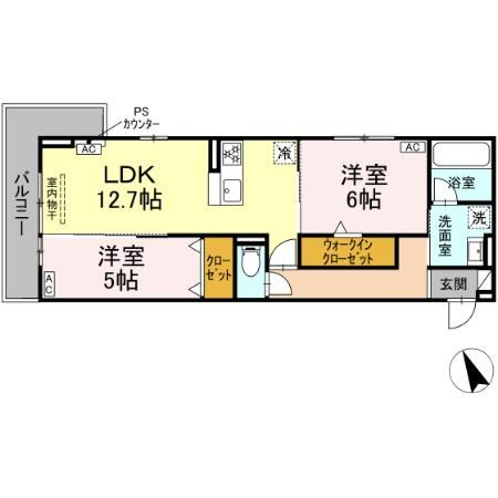 GRAND D-ROOM平芝の間取り
