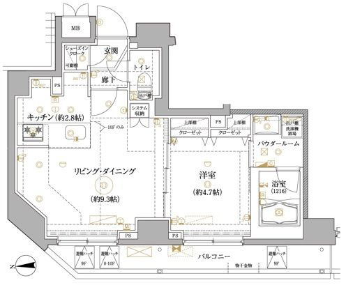 REALIZE浅草Ⅳの間取り