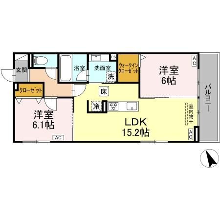 GRAND D-ROOM平芝の間取り