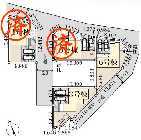 さいたま市西区二ツ宮の区画図