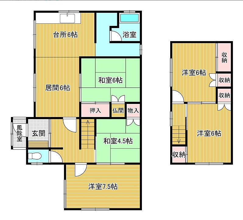 白老郡白老町東町5丁目1-26戸建の間取り