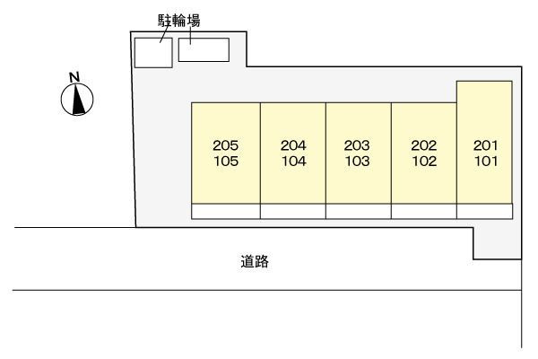 ハイツハルキチ　弐番館の区画図