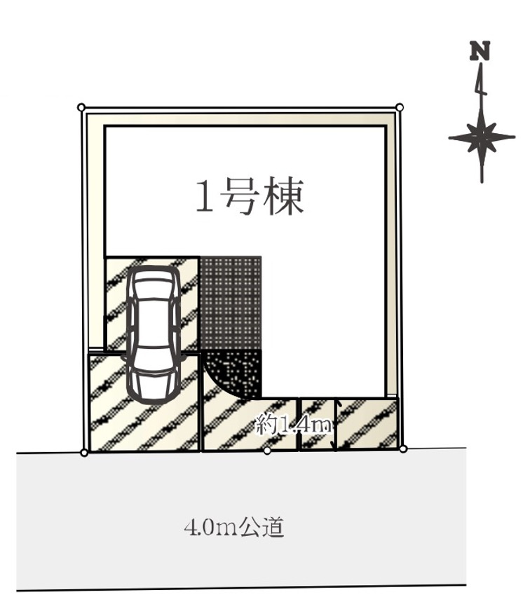 さいたま市北区日進2丁目の区画図