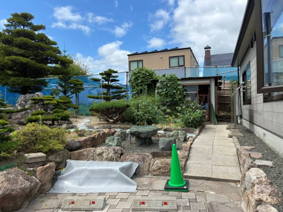 北見市三楽町１５４番地１７　中古売家の庭