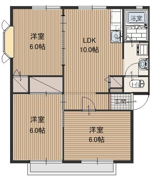 サントピアAの間取り