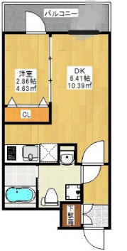 ヴィラ博丈庚午北の間取り