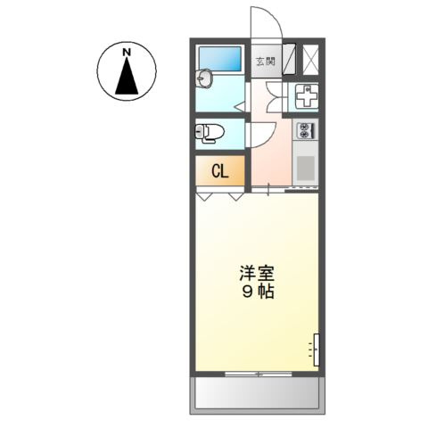【間取り】 | Ｓｔｕｄｉｏ　Ｅｎｃｈａｎｔｅ公園前
