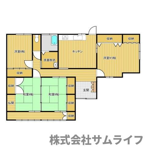 【間取り】 | 柏の森4DK平家戸建