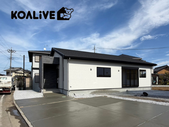 【外観】 | 高崎市阿久津町　平屋　新築住宅 | 現地ご案内ツアー開催中！早朝やお仕事帰りのご見学にもすぐ対応致します！見学ご予約はコアライブまでお気軽にお問い合わせ下さい！