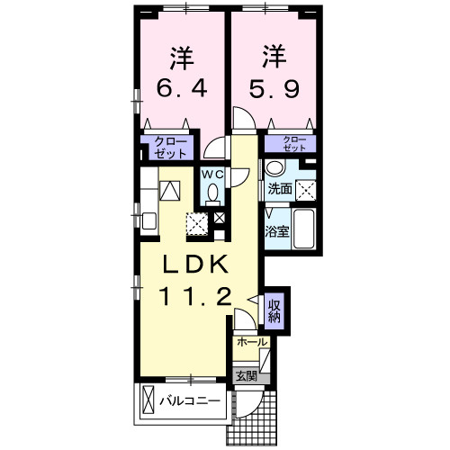 【間取り】 | アルページュ植松Ａ