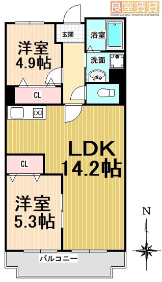 【間取り】 | ユーハウス鶴舞Ⅱ