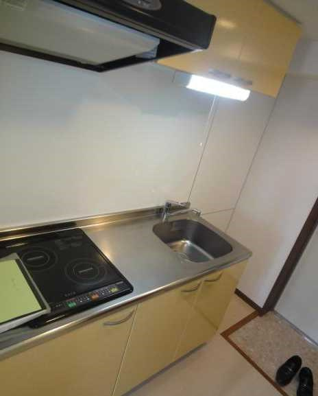 川崎市幸区中幸町１丁目の賃貸マンションのキッチン|2口IHのシステムキッチン完備！