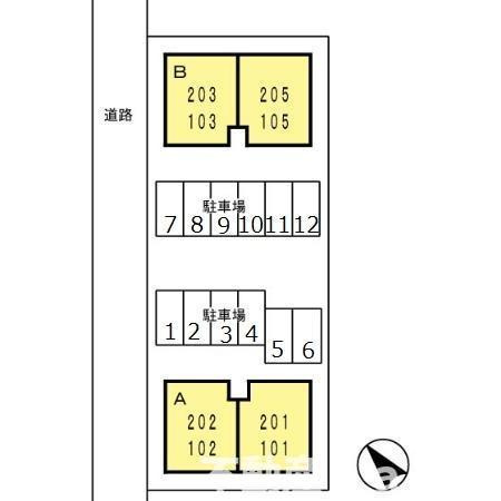 ロイヤルガーデン　A棟の区画図